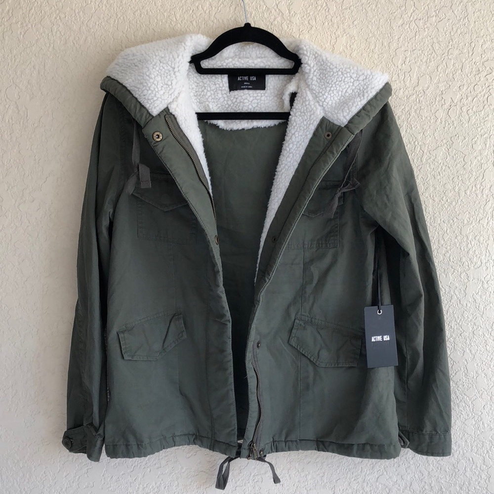 • SOLD • Fur Lined Utility Jacket Fashion Nova